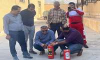 برگزاری مانور تمرینی مهار آتش جهت کارکنان ستاد شبکه بهداشت،درمان و آموزش شهرستان بستک